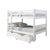Donco Full/Full Mission Bunk Bed W/Dual Underbed Drawers In White Finish 1015-3FFW_505-W