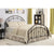 Benzara Fine looking Metal Curved Queen Size Bed, Bronze BM158058