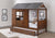 Donco Twin Log Cabin Low Loft In Rustic Walnut/Rustic Silver Finish W/Twin Trundle Bed 2103-TRWRS_2104-RWRS