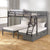 Donco Full Over Double Twin Bed Loft Bunk In Dark Grey Finish W/Dual Under Bed Drawers 2332-FTTDG_505-DG