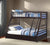Homeroots 83" X 63" X 65" Espresso Pine Wood Twin Xl Over Queen Bunk Bed 285312