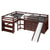 Donco Donco 760 Double Twin L-Loft Set-A In Dark Cappuccino Finish W/Casegoods 7600-TTCP-A