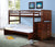 Donco Twin/Full Mission Stairway Bunk Bed With Ext Kit Cappuccino Finish 820-TTCP_800E-CP