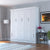 Leto Muro White Queen Portrait Wall Bed with Internal Storage ALEGQNPINT