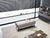 Whiteline Teddy Bench, Beige and Dark Grey Faux Leather, Black Sanded Coated Steel Legs BN1846-BEI