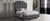 Whiteline Jordan Queen Bed , Fully Upholstered, Double USB in Headboard, Chrome Legs