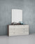 Whiteline Berlin Dresser, High Gloss Chestnut Grey with 6 Self-Closing Drawers in Light Grey DR1754-CNUT/LGRY