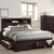 Homeroots Rich Espresso Finish King/Queen Bed With Storage