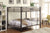 Homeroots 83" X 63" X 65" Sandy Black Metal Bunk Bed 285322