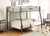 Homeroots Black Metal Finish Twin Over Full Bunk With Side Ladders 285321