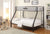 Homeroots 83" X 63" X 65" Sandy Black Metal Twin Xl Over Queen Bunk Bed 285320