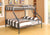 Homeroots 83" X 63" X 60" Gunmetal Twin Xl Over Queen Bunk Bed 285316