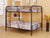 Homeroots 79" X 57" X 65" Dark Brown/Gunmetal Metal Tube Full Over Full Bunk Bed