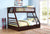 Homeroots 83" X 63" X 65" Espresso Pine Wood Twin Xl Over Queen Bunk Bed 285312