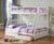 Homeroots 79" X 57" X 65" White Pine Wood Twin Over Full Bunk Bed 285311