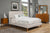 Alpine Britney Upholstered Platform Bed, Light Grey Linen