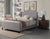 Alpine Amber Upholstered Bed, Grey Linen