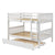 Donco Full/Full Mission Bunk Bed W/Twin Trundle Bed In White Finish 1015-3FFW_503-W