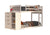 Donco Mission Chest Bunk Dark Grey/ White