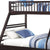 Homeroots 83" X 63" X 65" Espresso Pine Wood Twin Xl Over Queen Bunk Bed 285312