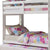 Homeroots 97" X 43" X 68" Twin Over Twin White Storage Ladder And Trundle  Bunk Bed 285615